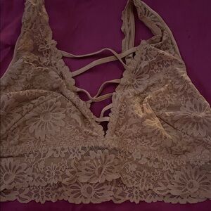 PINK Victoria's Secret Lace Bralette in Brown